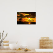 Poster Beau coucher de soleil : Norfolk, Virginie (Cuisine)