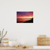 Poster Beau coucher de soleil sur la plage (Cuisine)