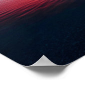 Poster Beau coucher de soleil sur un lac de Calme (Coin)