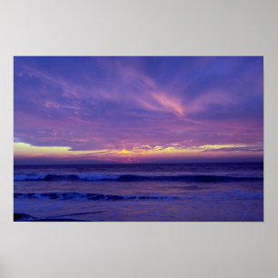 Poster Beau coucher du soleil : Plage de mission, San