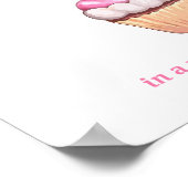 Poster Beau Cupcake dans un monde plein de muffins rose (Coin)