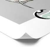 Poster Beau dessin - Anime Girl with Koi Fish (Coin)