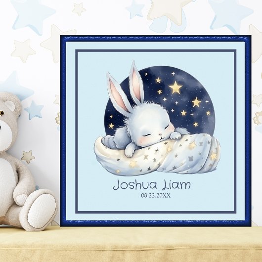 Poster Beau dormant Bébé Bunny Nourriture Art