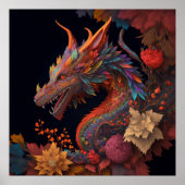 Poster Beau Dragon Floral (Devant)