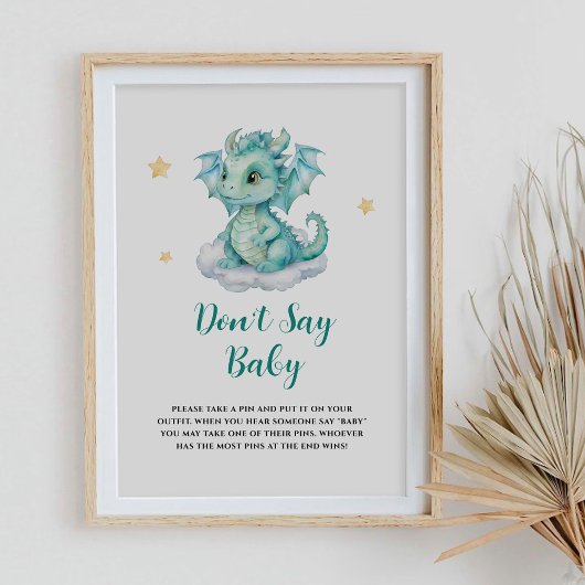 Poster Beau Dragon Ne dis pas Bébé
