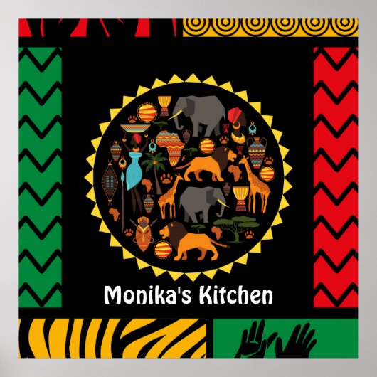 Poster Beau effet de tapisserie couleurs vives Editable (Devant)