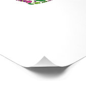 Poster Beau éléphant floral (Coin)