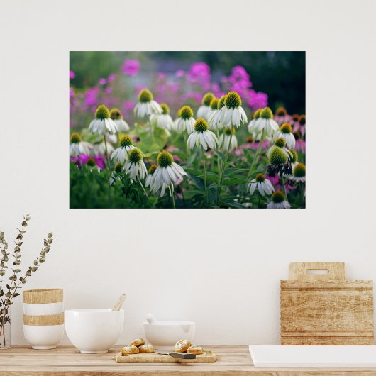 Poster Beau et élégant confluent blanc (Cuisine)