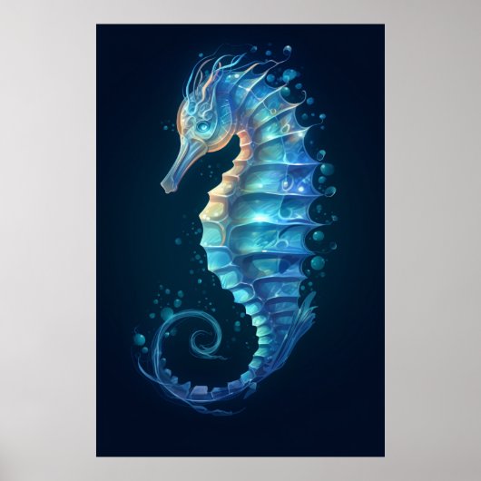 Poster Beau Ethereal Seahorse (Devant)