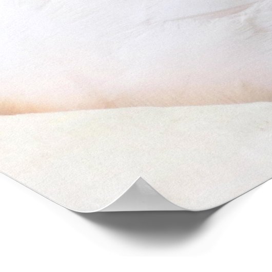 Poster Beau Flamant rose blanc (Coin)