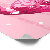 Poster Beau Flamant rose Oiseau rose Motif sans couture i (Coin)