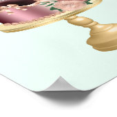 Poster Beau gâteau de fête de Glam brillant (Coin)