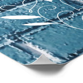 Poster Beau graffiti sur mur vert calligraphie (Coin)