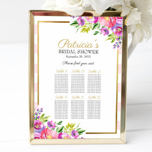 Poster Beau Graphique de Sièges pour Réception de Mariage