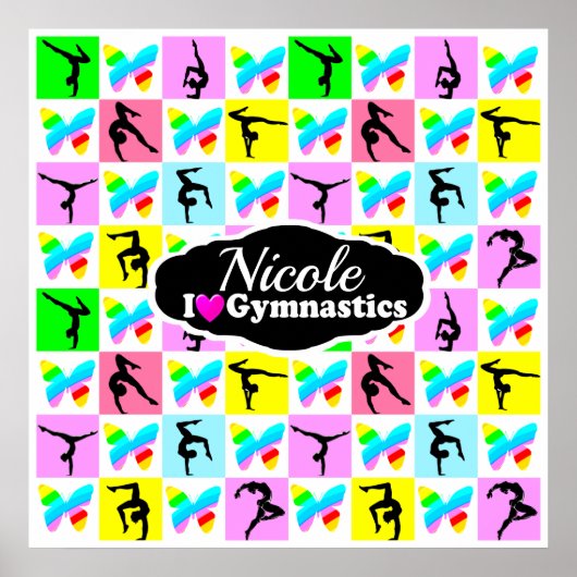 POSTER BEAU GYMNASTIQUE BUTTERFLY DESIGN (Devant)