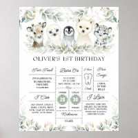 Beau hiver Animaux d'art Premier anniversaire Jalo