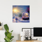 Poster Beau Imaginaire Snow Globe Holiday (Bureau à domicile)