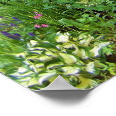 Poster Beau jardin paysager vert avec hostas (Coin)