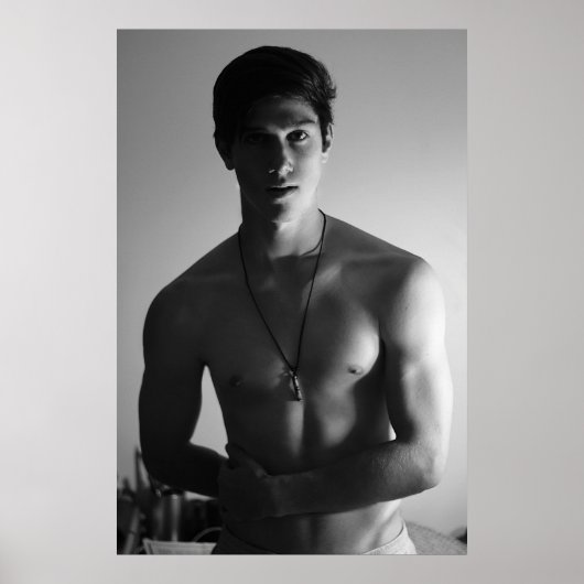 Poster Beau jeune homme (Devant)