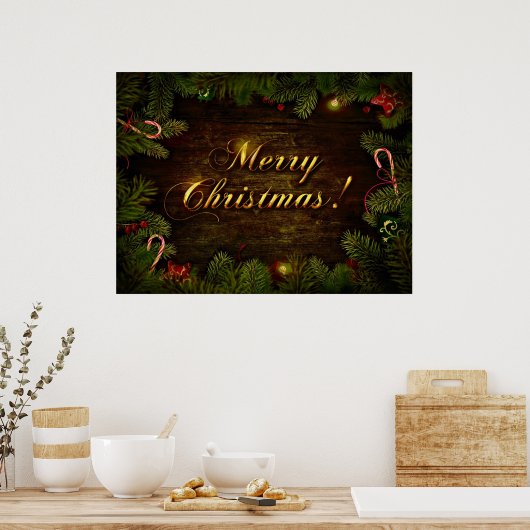 Poster Beau Joyeux Noël (Cuisine)