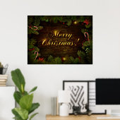 Poster Beau Joyeux Noël (Bureau à domicile)