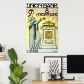 Poster Beau jugendstil autrichien Art Nouveau (Bureau à domicile)