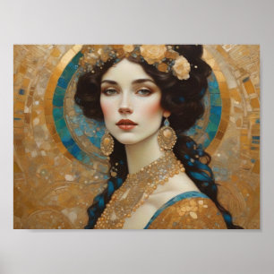 Poster Beau Klimt inspiré Art, Donna de Rome, Gustav