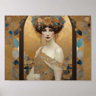 Poster Beau Klimt inspiré Art, Donna de Rome, Gustav