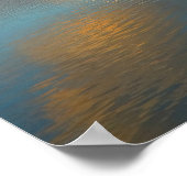 Poster Beau lac au coucher du soleil (Coin)