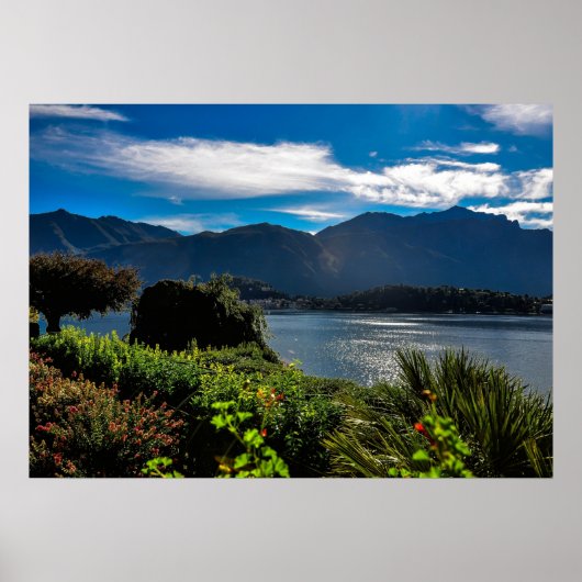 Poster Beau lac de Côme Italie (Devant)