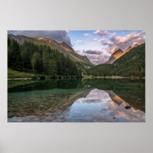 Poster Beau lac de Palpuogna Alpes suisses