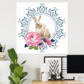 Poster Beau lapin de Pâques (Bureau à domicile)