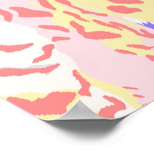 Poster Beau léopard Motif sans mer illustration Ar (Coin)