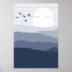 Poster Beau lever de soleil