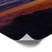 Poster Beau lever de soleil au bord de la mer Photo (Coin)