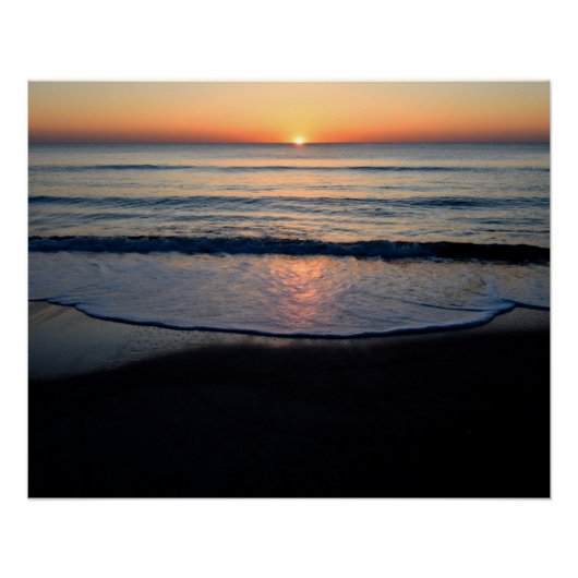 Poster Beau lever de soleil sur l'océan (Devant)