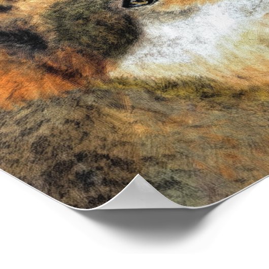 Poster Beau loup (Coin)