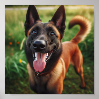Poster beau Malinois belge