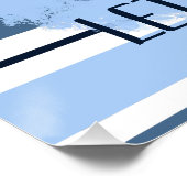 Poster Beau Matin Soyons Heureux Blue Stripe (Coin)