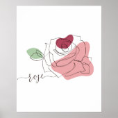 Poster Beau minimaliste Rose (Devant)