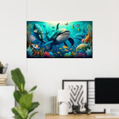 Poster Beau monde sous-marin (Bureau à domicile)