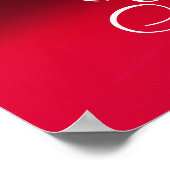 POSTER BEAU MONOGRAMME DE ROSE ROSE (Coin)