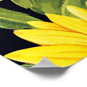 Poster Beau motif de tournesols (Coin)