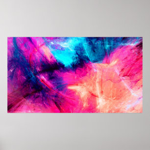 Poster Beau motif futuriste multicolore froid. Abst
