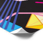 Poster Beau motif transparent avec cristaux colorés (Coin)