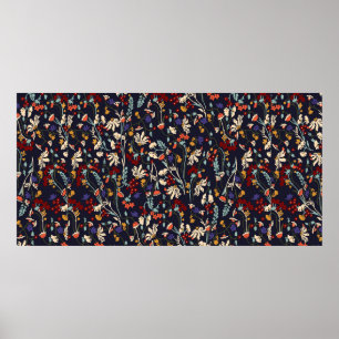 Poster Beau motif vintage Floral dans la variété