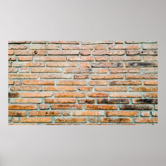 Poster Beau mur de briques Vieux classique abstrait, arch (Devant)