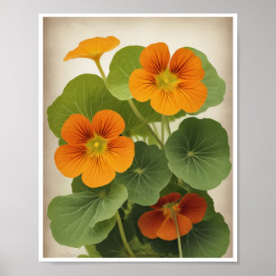 Poster Beau Nasturtium Flower Décor Art Décor
