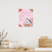 Poster Beau océan Narwhal Baby shower de bienvenue (Cuisine)
