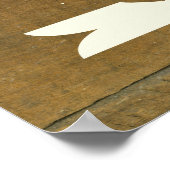 Poster Beau panneau en bois Vintage inspiré (Coin)